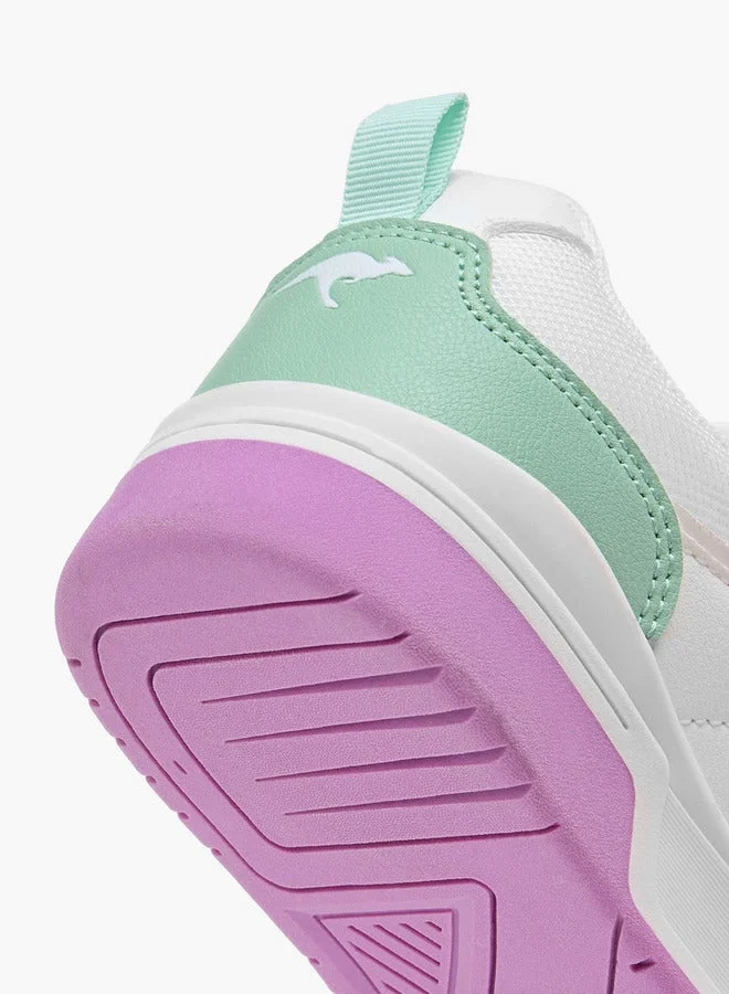 kangaROOS GREEN Boys' Colourblock Sneakers With Hook And Loop Closure for Women | Best Price UAE