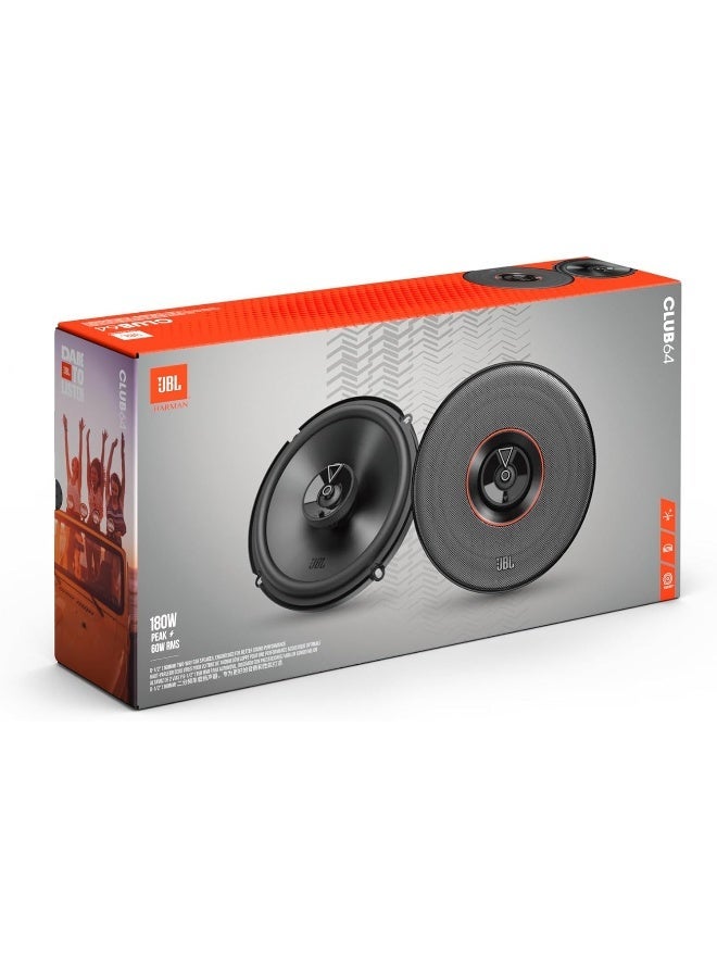 جي بي إل مجموعة مكبرات صوت JBL Club 64 Gen 3-165 مم للسيارة من Harman Kardon لترقية نظام الصوت عالي الدقة في سيارتك - 60 واط RMS، 180 واط كحد أقصى، حساسية عالية، صوت جهير قوي واستجابة ترددات عالية رائعة - Image 5