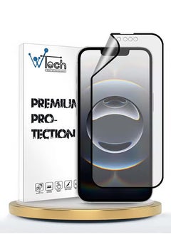 Wtech Apple iPhone 16e 5G 2025 Premium Nano Ceramic Full Glue Full Cover Matte Flexible Screen Protector (MSCNMN) - Clear/Black  - Image 1