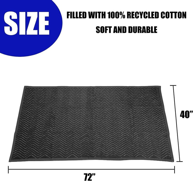BEIBOON Moving Blanket Heavy Duty 40x 72" Moving Pads for Furniture Protection Quilted Packing Shipping Blankets Moving Supplies - Image 2