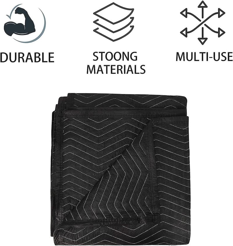 BEIBOON Moving Blanket Heavy Duty 40x 72" Moving Pads for Furniture Protection Quilted Packing Shipping Blankets Moving Supplies - Image 5