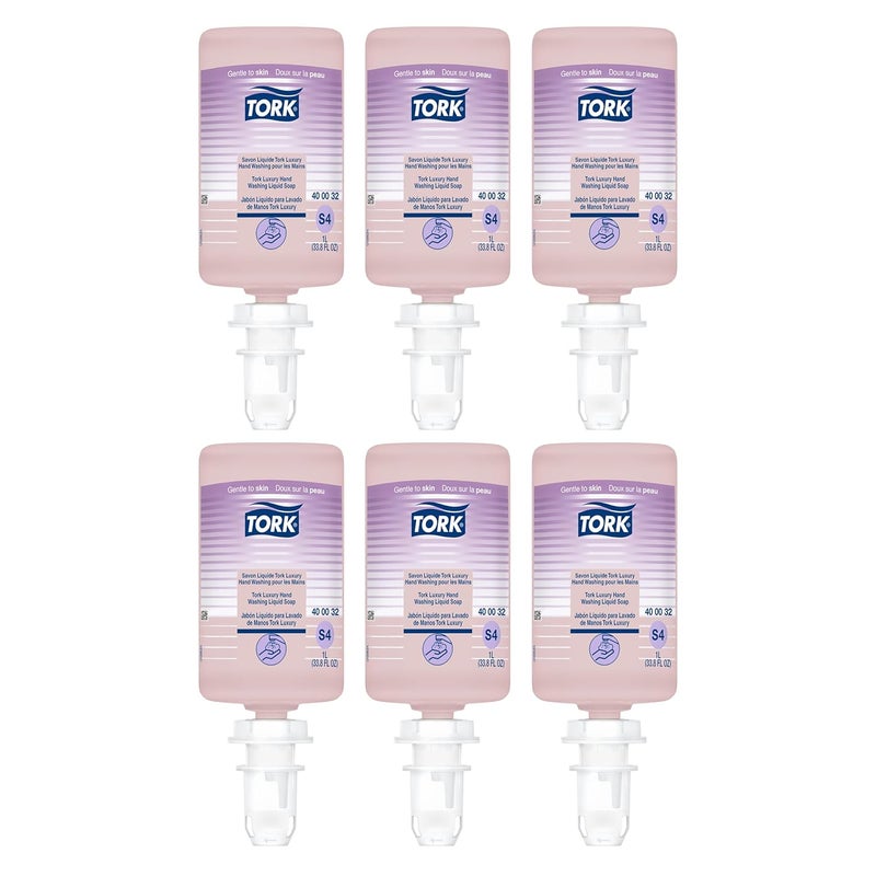 Tork Tork Luxury Hand Washing Liquid Soap S4 Scented 6 x 1L 400032 formerly 400012 017 Fl Oz Pack of 6 