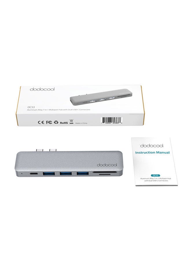 NIBEMINENT 7-In-1 Multiport Hub Grey - Image 4