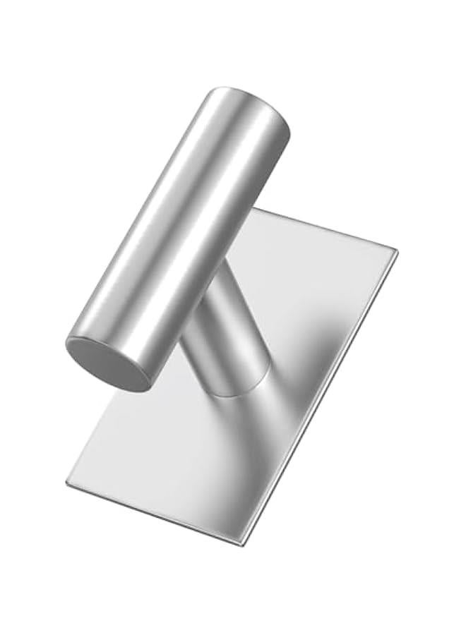 Arabest Wall Towel Hooks, Heavy Duty Sticky Holder Waterproof Towel Hooks for Hanging Coat, Clothes, Closet Hook Wall Mount for Kitchen (Silver, 2 Pack) - Image 5