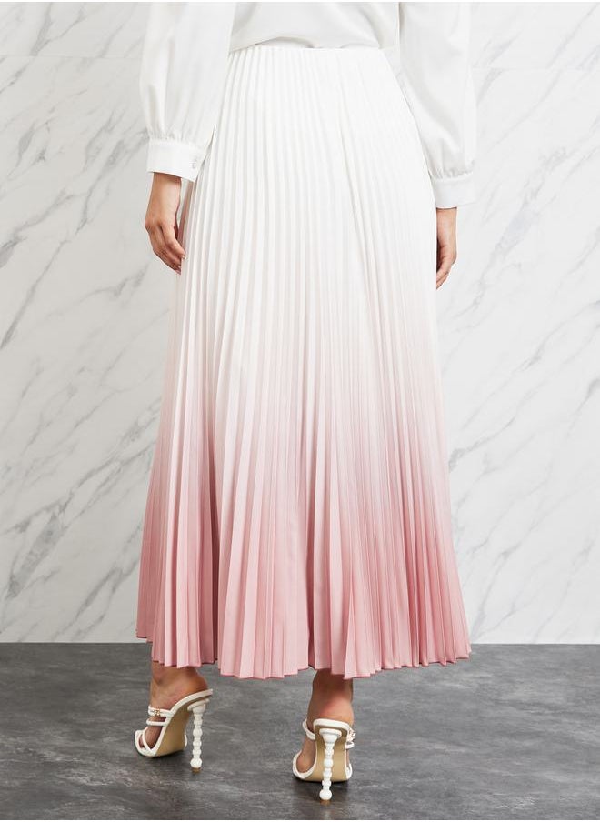 Take Two Ombre Pleated Maxi Skirt  - Image 4