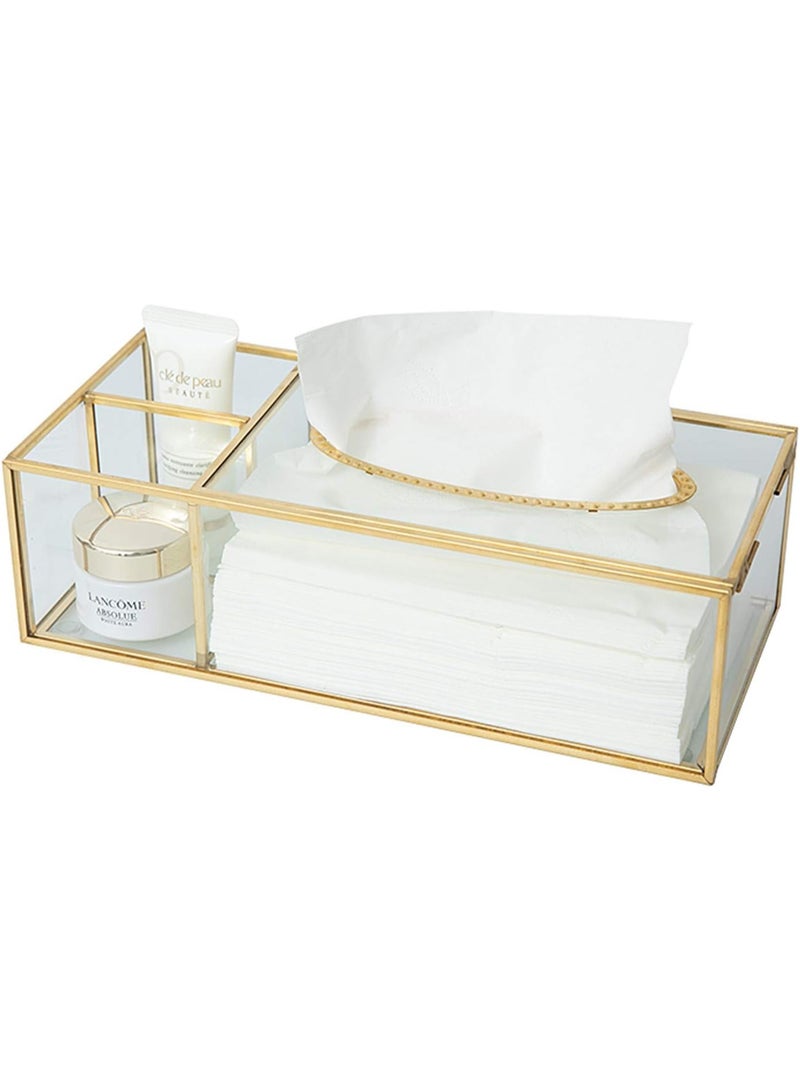 Glass Tissue Box With Organizer - Image 2