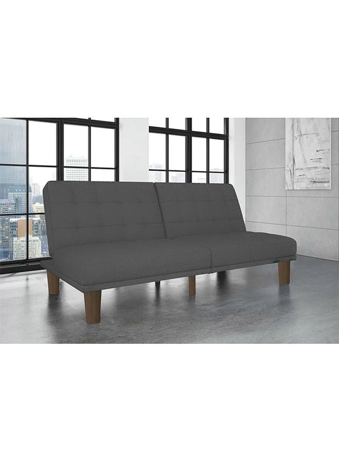 In-House Maria | Sofabed 2 In 1 Upholstered In Velvet - Dark Grey - Image 1