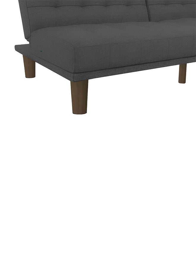 In-House Maria | Sofabed 2 In 1 Upholstered In Velvet - Dark Grey - Image 5