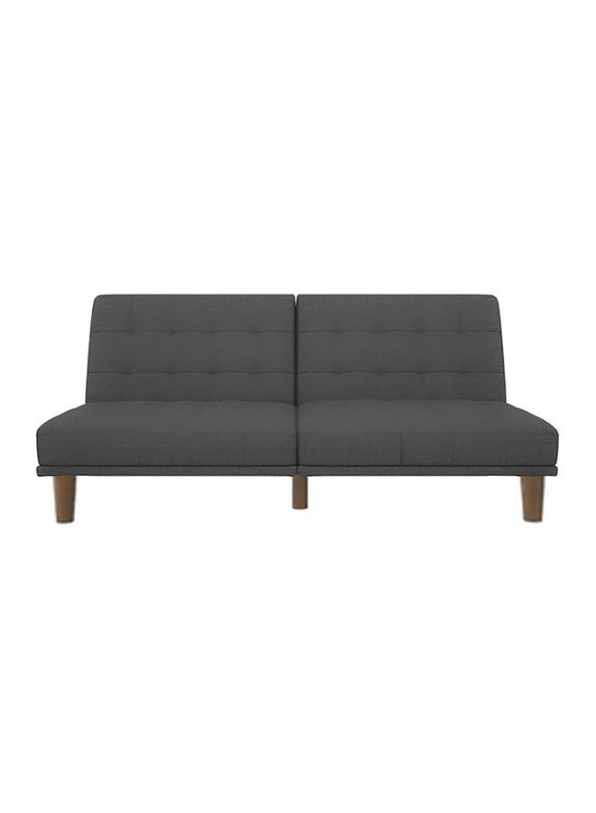 In-House Maria | Sofabed 2 In 1 Upholstered In Velvet - Dark Grey - Image 3
