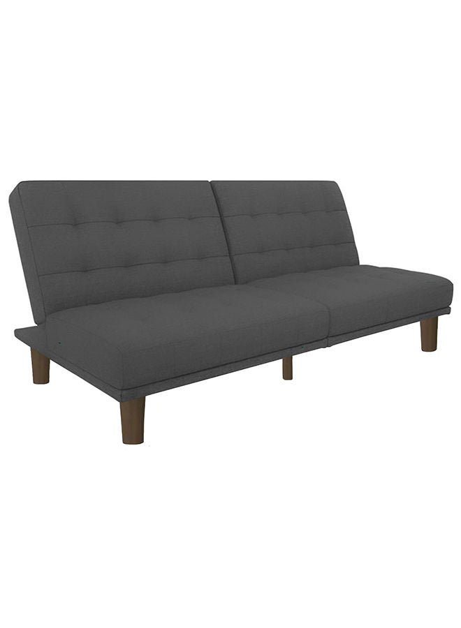In-House Maria | Sofabed 2 In 1 Upholstered In Velvet - Dark Grey - Image 2
