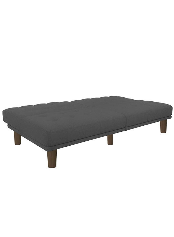 In-House Maria | Sofabed 2 In 1 Upholstered In Velvet - Dark Grey - Image 4
