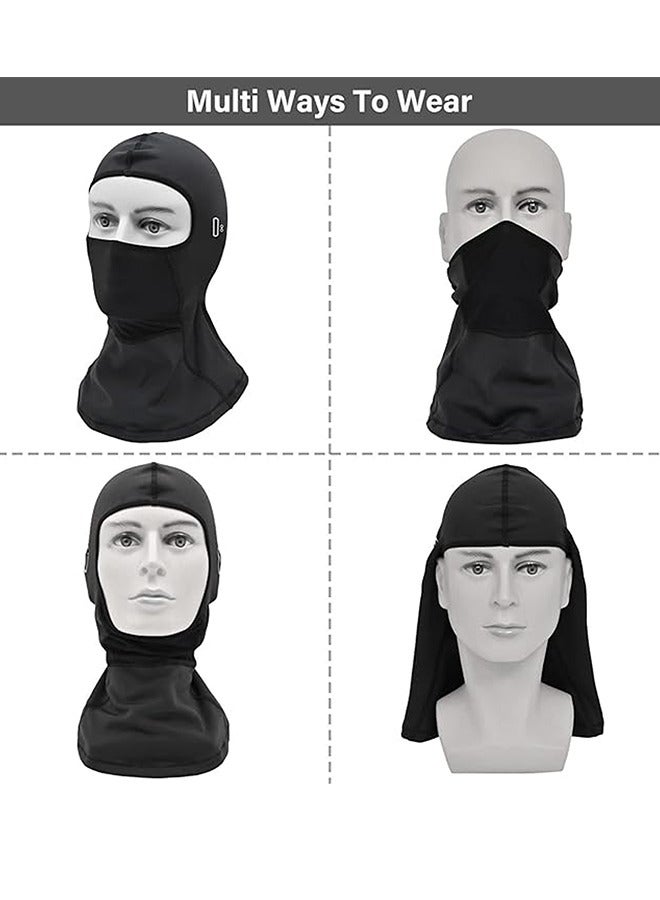 قناع وجه كامل مقاوم للرياح مكون من قطعتين، قناع تزلج بالاكلافا للرجال والنساء، قناع وجه شتوي من الصوف للطقس البارد والتزلج على الجليد وركوب الدراجات النارية والعمل في الهواء الطلق - Image 5
