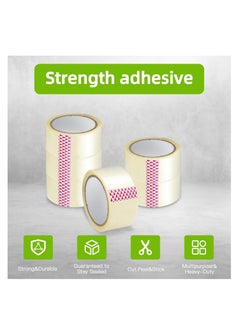 ECVV ECVV® 1 Roll Clear Packing Tape, 2 inches x 50 yards Strong Heavy Duty Packaging Tape for Sealing Parcel Boxes, Moving Boxes Houses, Large Postal Bags, Office Supplies  - Image 5