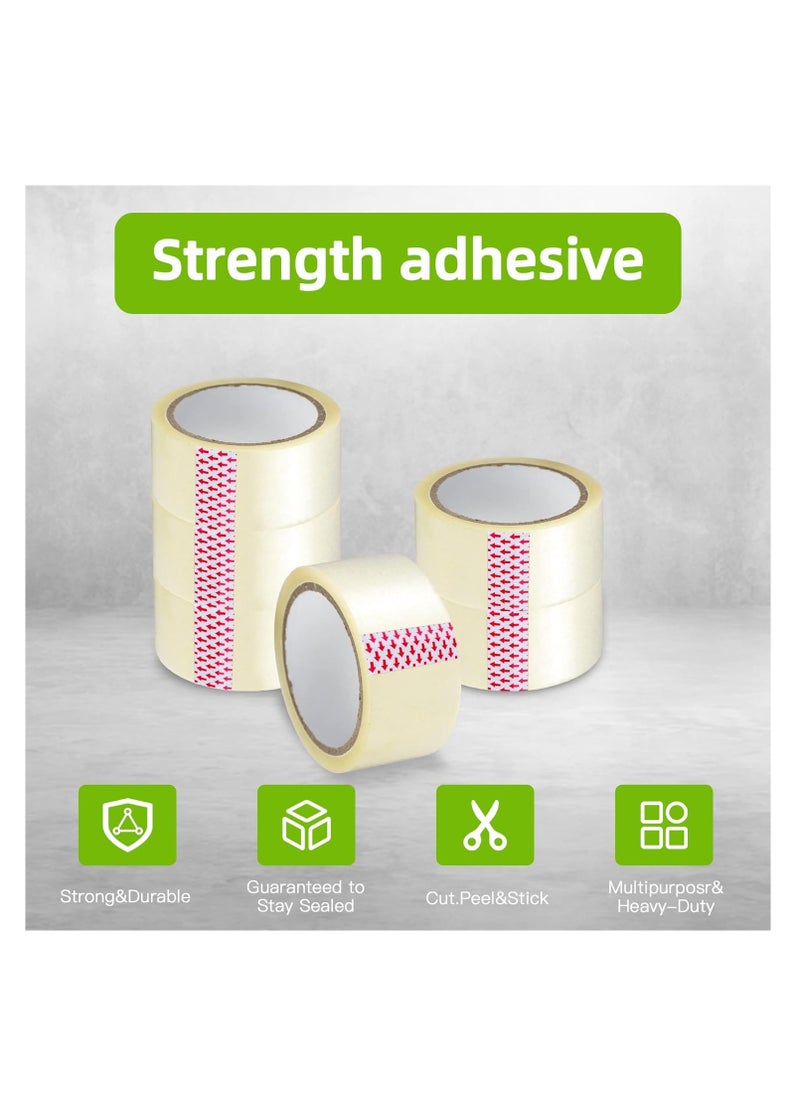 ECVV 1 Roll Clear Packing Tape, 2 inches x 50 yards Strong Heavy Duty Packaging Tape for Sealing Parcel Boxes, Moving Boxes Houses, Large Postal Bags, Office Supplies  - Image 5