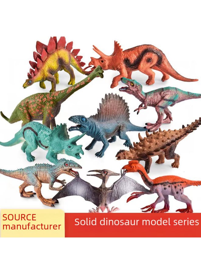 Simulation Dinosaur Solid Static Model Toy Jurassic Retro Tyrannosaurus Rex Animal Stall Children's Toys-Specifications:6 Inch Dinosaur 8 - Image 3