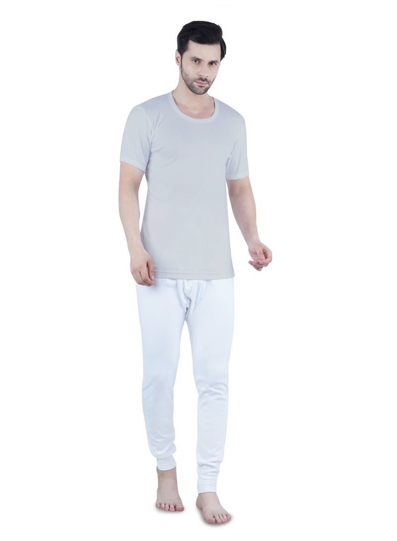 WHITE LEAF Men's Round Neck Undershirt Vest Half Sleeve 3PCS Pack – 100% Combed Cotton Breathable Innerwear, BK/GYM/NV - Image 5