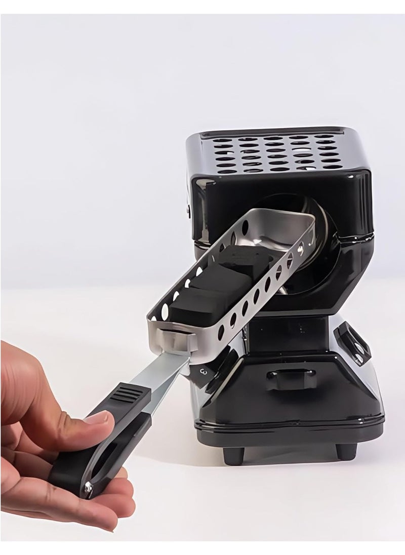3D متعددة الأغراض توربو الفحم الموقد ، متعددة الأغراض الفحم الكهربائي الموقد ، جوز الهند فحم كاتب, 2 مناطق التدفئة مع ملقط الفولاذ المقاوم للصدأ القابلة للإزالة ، 1200W عالية الأداء مكعب لفائف الموقد