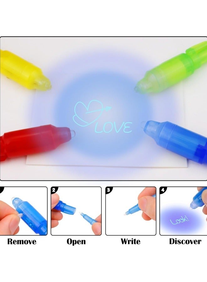Invisible Ink Magic Pen 10 Pack with UV Light, Environmentally Friendly and Non Toxic Ink UV Light Secret Message Marker Ink Pen - Image 5