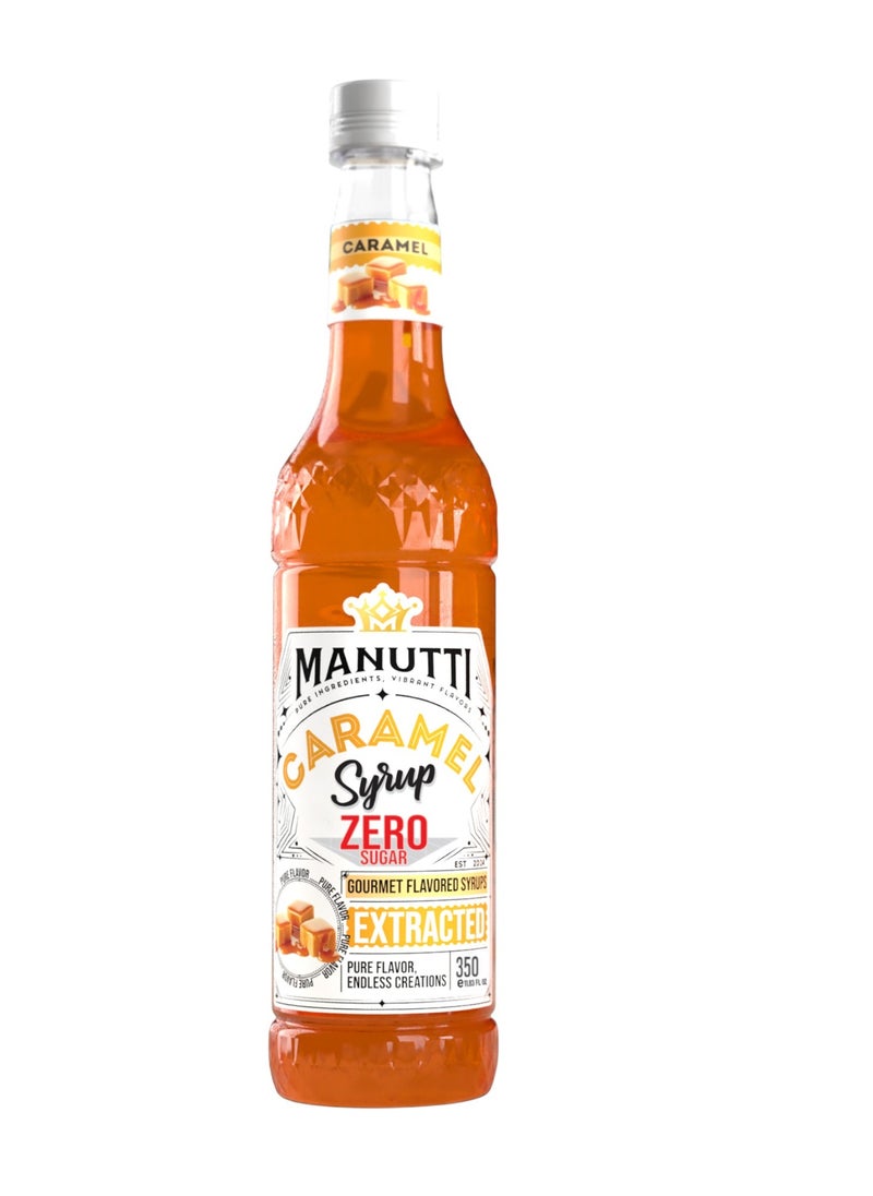 Manutti Caramel Syrup ZERO SUGAR 350ml  - Image 1