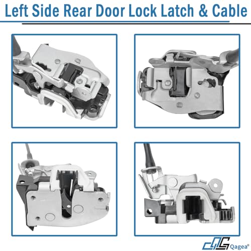 Qagea Rear Door Lock Latch & Cable - Left Driver Side - Replacement for 2004-2008 Ford F150 Extended Cab Pickup, Upper and Lower Locking Latches Assembly Replaces# 8L3Z-18264A01-B 6l3Z-18264A01-B… - Image 3