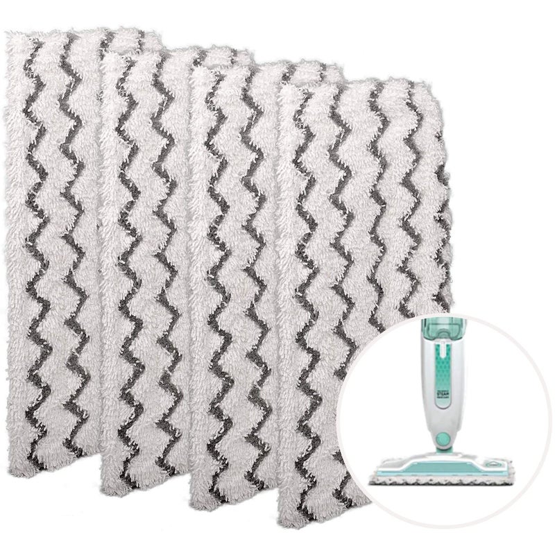 F Flammi F Flammi Microfiber Mop Replacement Pads Compatible with Shark Steam Mop S1000 S1000A S1000C S1000WM S1001C S2001 4 Pack 