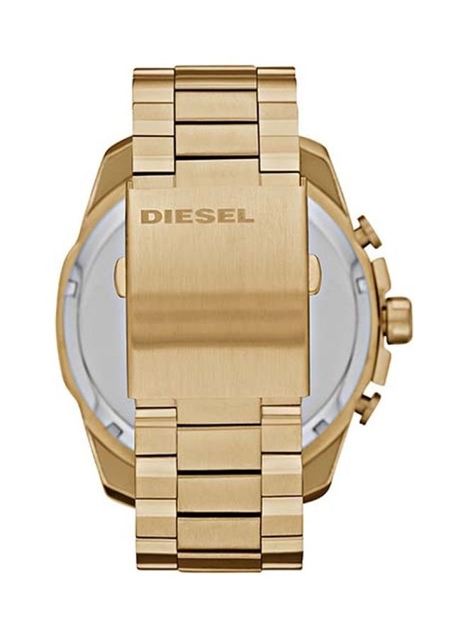 DIESEL Men Mega Chief Stainless Steel Chronograph Wrist Watch DZ4360 - 51mm - Gold - Image 2