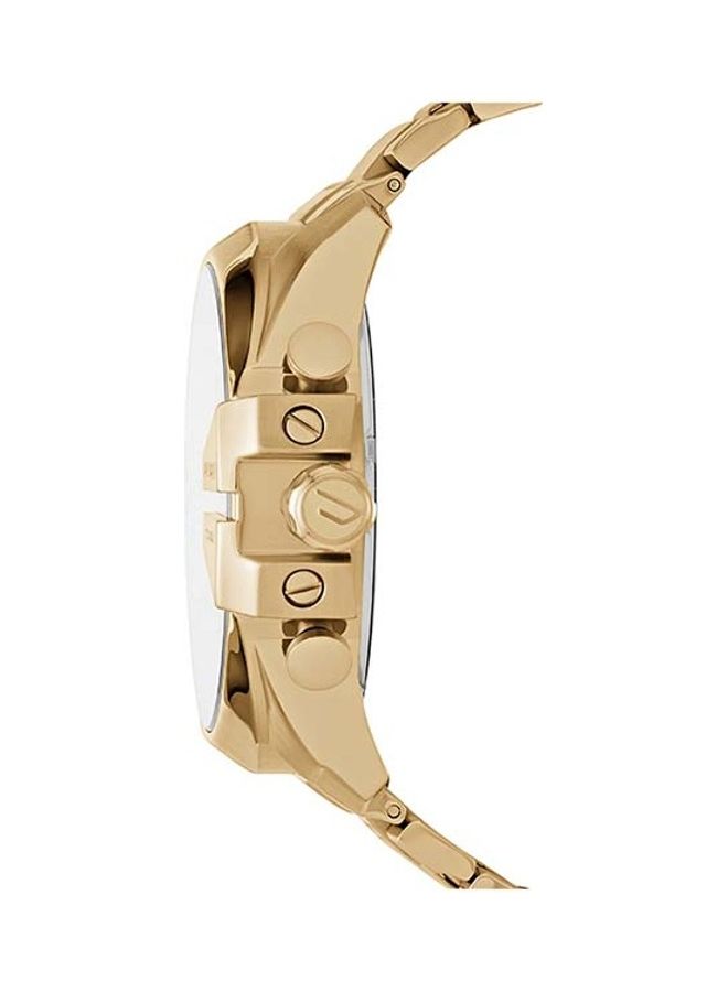 DIESEL Men Mega Chief Stainless Steel Chronograph Wrist Watch DZ4360 - 51mm - Gold - Image 3