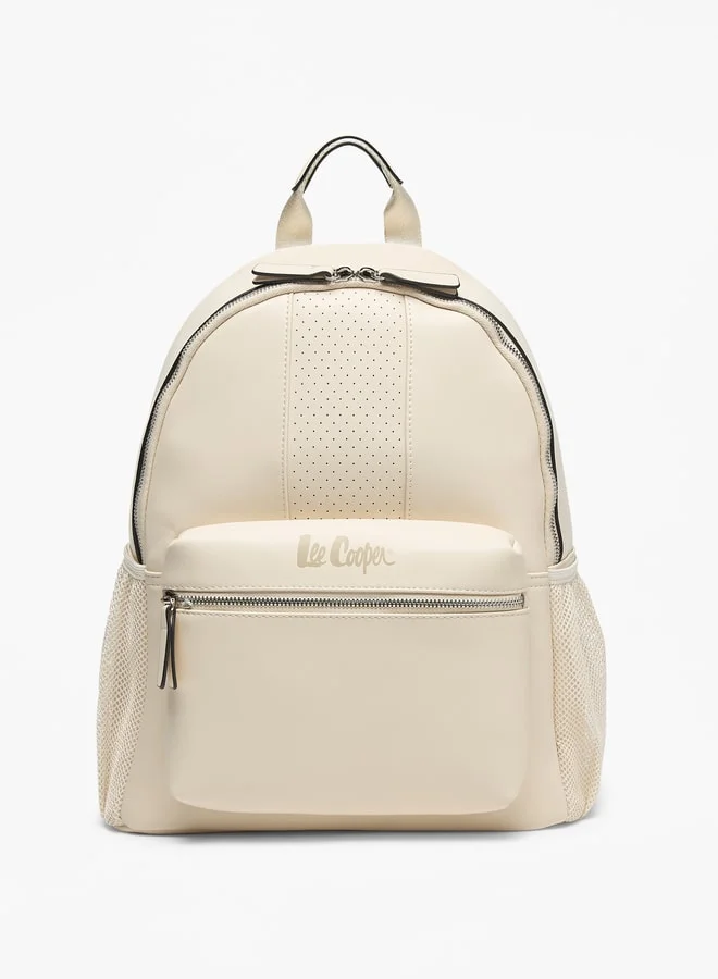 لي كوبر Perforated Backpack with Adjustable Shoulder Straps and Zip Closure