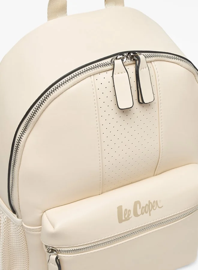 لي كوبر Perforated Backpack with Adjustable Shoulder Straps and Zip Closure