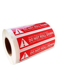 Top label Do Not Roll Down Warning Labels,Windows Film Attention Caution Stickers,4X1 Inch,500 Pcs Per Pack  - Image 1