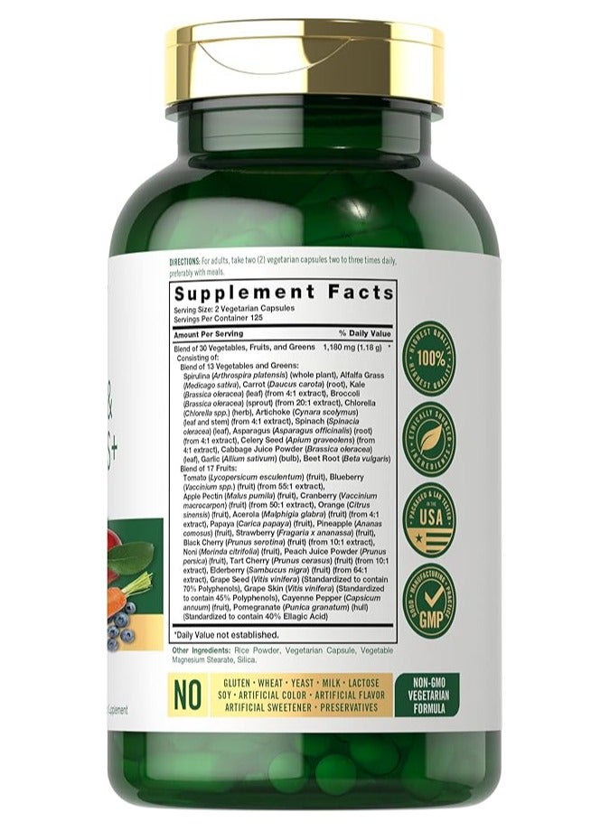 Carlyle كبسولات كارلايل اليومية للفواكه والخضروات، 250 كبسولة نباتية - Image 5