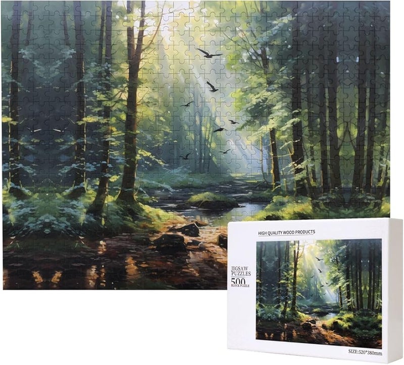 طيور الغابة فايا 500 قطعة لغز للأطفال الديكور المنزلي 20.4 × 15 - Image 2