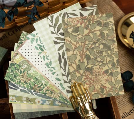 X Hot Popcorn 180 Sheets Vintage Scrapbook Papers Scrapbooking Papers Journaling Supplies Aesthetic Room Decor for Writing Drawing Travel Journal Art Craft Diary Embellishment Supplies Craft Paper - Image 4