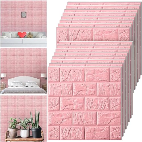 Rylan Self-Adhesive Waterproof PE Foam 3D Wall Panels Wallpaper Sticker for Bathroom, Living Room, and Home Decoration (70 x 77cm, Appx. 5.8Sq Feet)-1 Piece - Image 1
