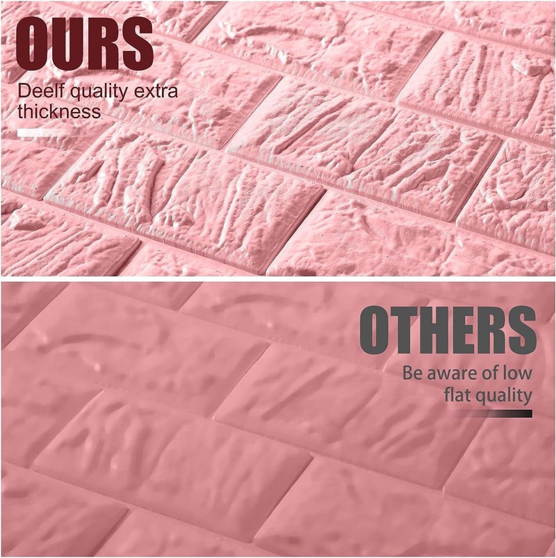 Rylan Self-Adhesive Waterproof PE Foam 3D Wall Panels Wallpaper Sticker for Bathroom, Living Room, and Home Decoration (70 x 77cm, Appx. 5.8Sq Feet)-1 Piece - Image 4