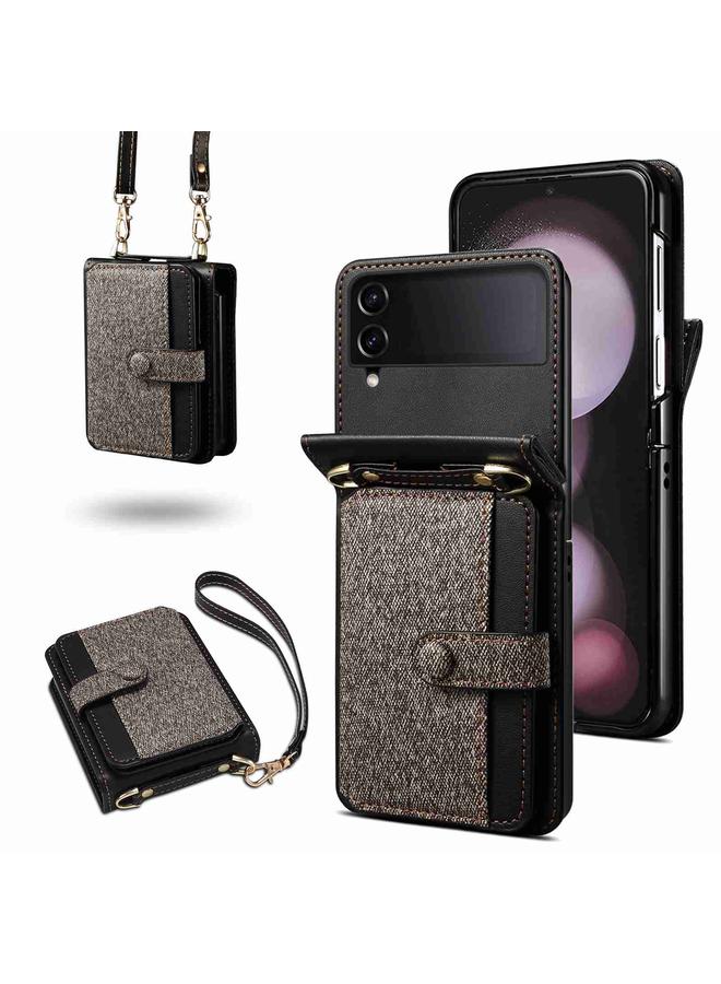 اس-توب جراب قابل للطي لهاتف Samsung Galaxy Z Flip3 بتصميم كروس بودي بلون متناسق - Image 1