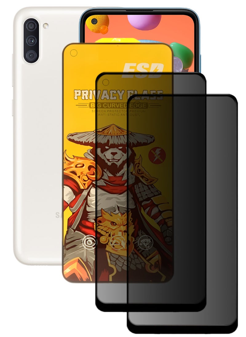 ESD 2 Pieces Tempered Dustproof Privacy Glass Screen Protector Compatible For Samsung Galaxy A11 - Image 1