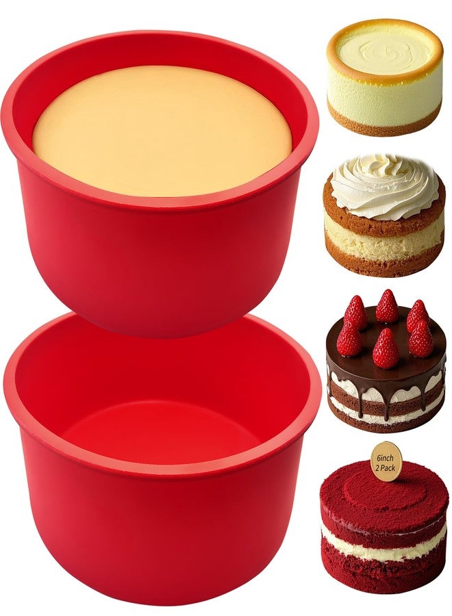 UOUYOO 6 inch Cake Pans(2 Pack) - Image 1