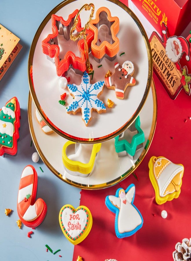 ETERSION Christmas Cookie Cutters 2" to 3.5" 9 Pieces Cookie Cutters Christmas Shapes - Image 3