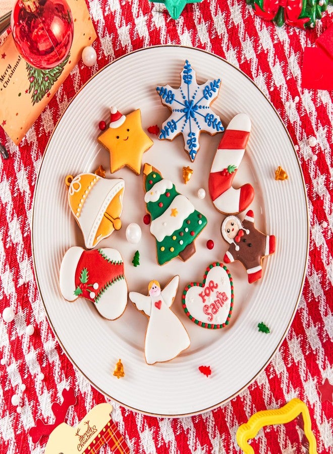 ETERSION Christmas Cookie Cutters 2" to 3.5" 9 Pieces Cookie Cutters Christmas Shapes - Image 2