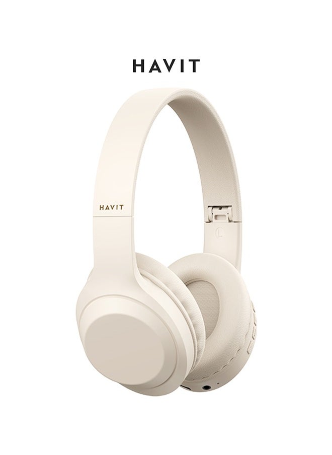 havit Bluetooth Headphones, Adaptive Noise Cancelling Over-ear Headsets，Built-in 200mAh large-capacity battery，Lightweight and Comfortable  - Image 1
