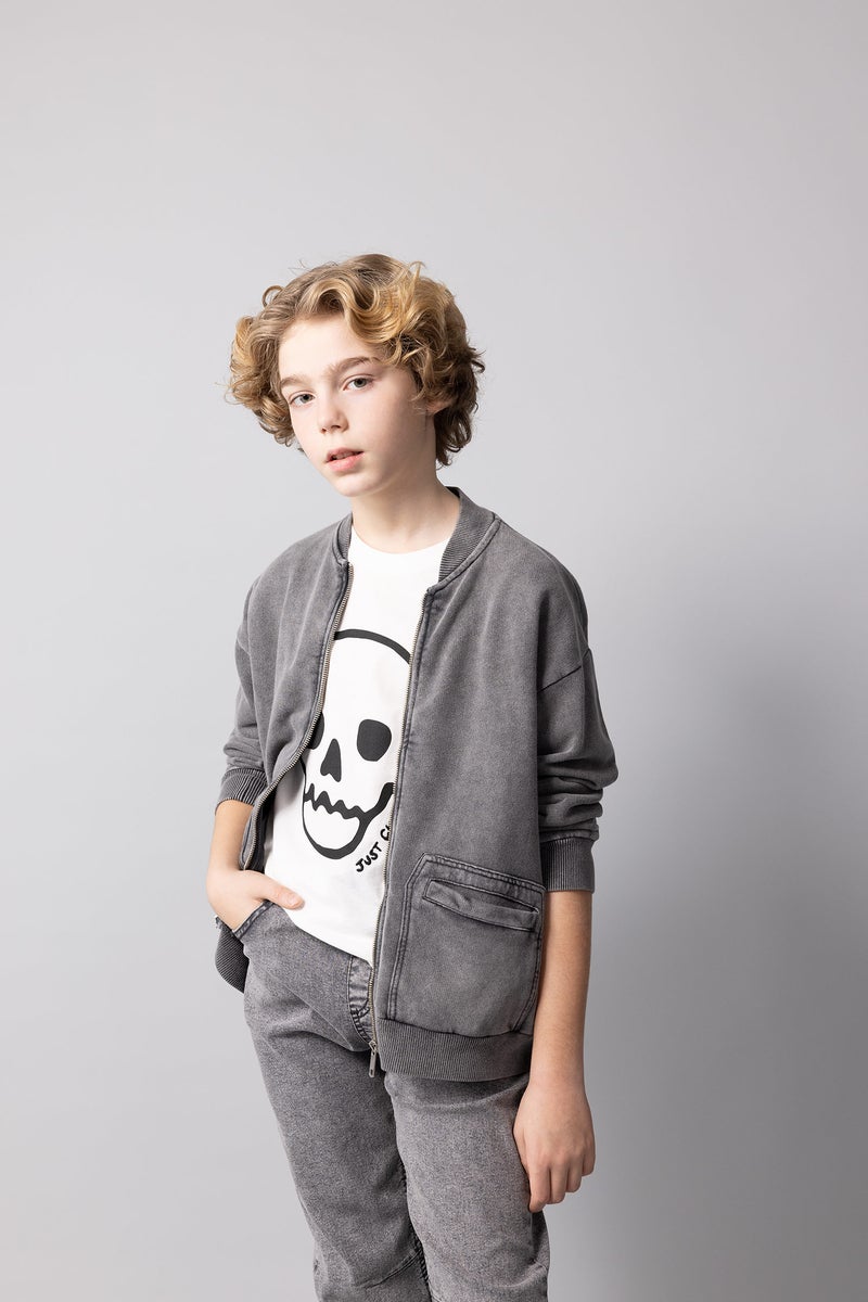DeFacto Boy Oversize Fit Crew Neck Cardigan  - Image 1