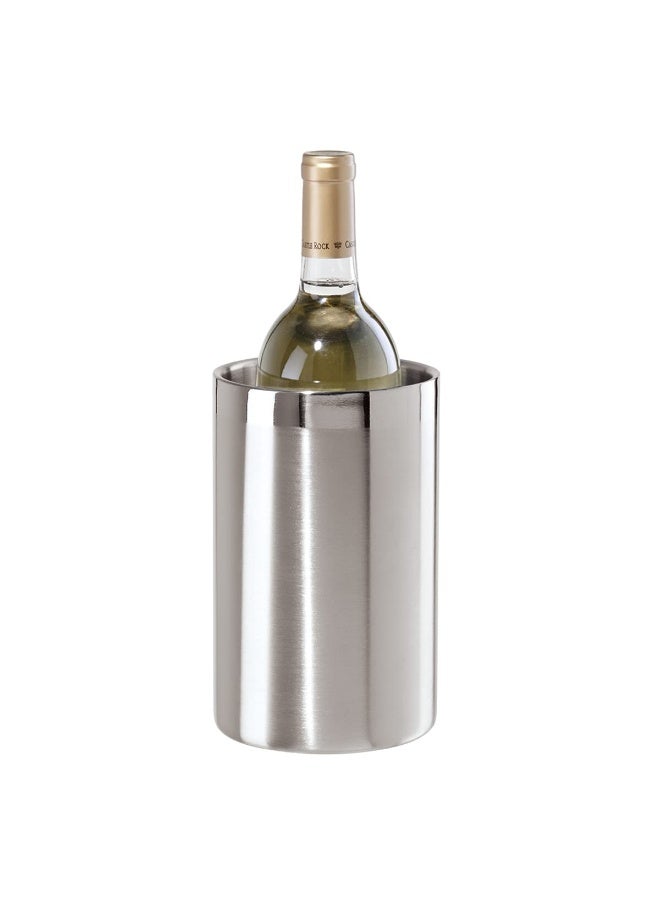 OGGI Stainless Steel Double Wall Wine Cooler - Insulated Tabletop Wine Chiller for White Wine & Champagne, Fits Most Standard Sized Bottles - Image 1