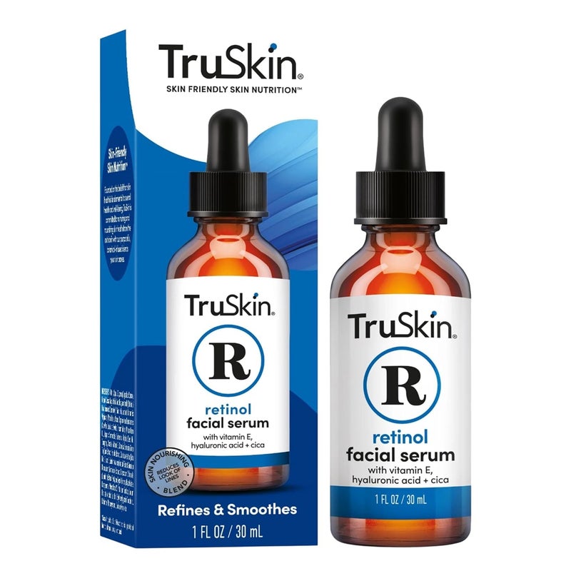 TruSkin Retinol Serum for Face â€“ Gentle Anti-Aging Serum with Retinol, Hyaluronic Acid, Cica & Vitamin E for a More Youthful Feel â€“ Skin Care Made to Improve Look of Fine Lines, Wrinkles, 1 fl oz - Image 1