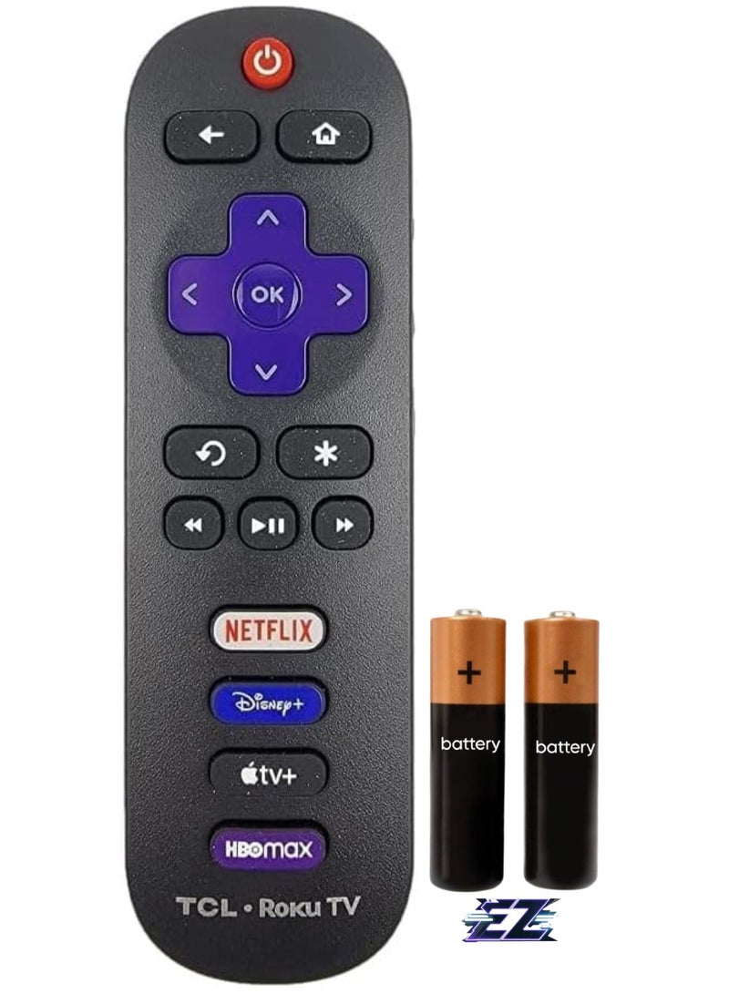ELTRAZONE Replacement Remote Control Compatible with All TCL Roku Smart TVs 【Only Works with TCL Roku TV Not for Roku Stick and Roku Box】 (Netflix/Disney Plus/Apple TV+/HBO Max) with battery - Image 1