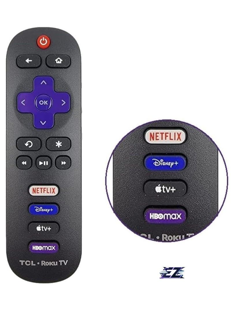 ELTRAZONE Replacement Remote Control Compatible with All TCL Roku Smart TVs 【Only Works with TCL Roku TV Not for Roku Stick and Roku Box】 (Netflix/Disney Plus/Apple TV+/HBO Max) with battery - Image 2