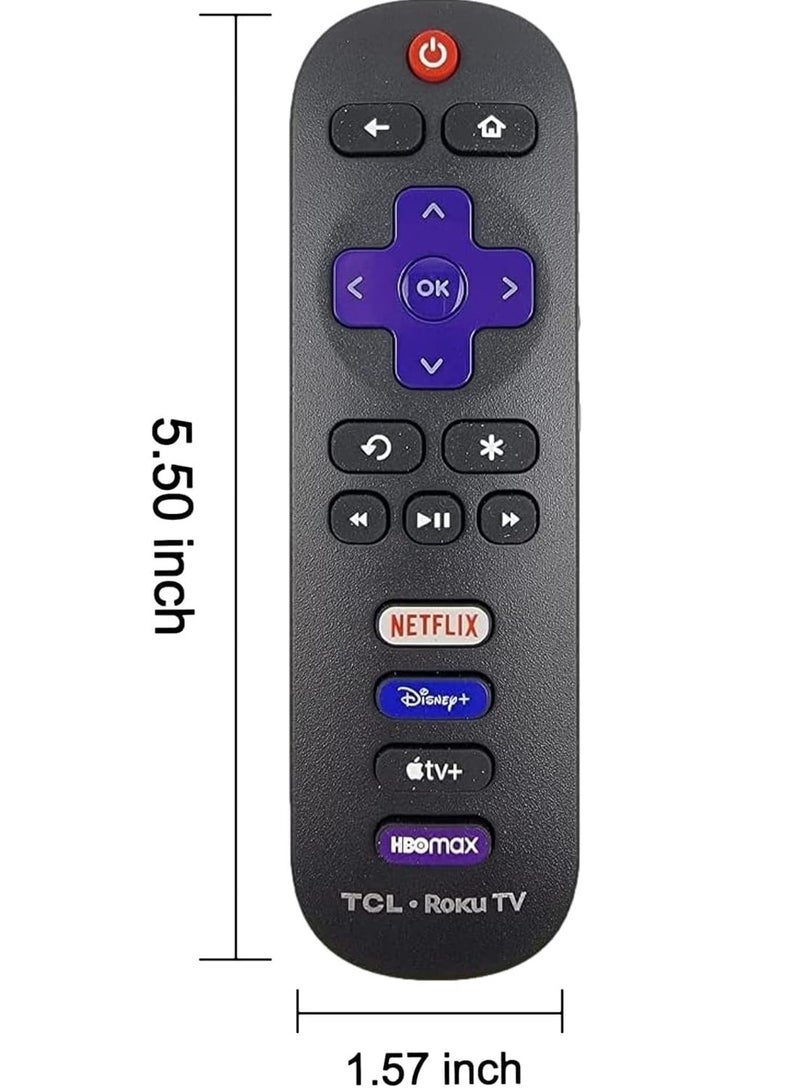 ELTRAZONE Replacement Remote Control Compatible with All TCL Roku Smart TVs 【Only Works with TCL Roku TV Not for Roku Stick and Roku Box】 (Netflix/Disney Plus/Apple TV+/HBO Max) with battery - Image 3