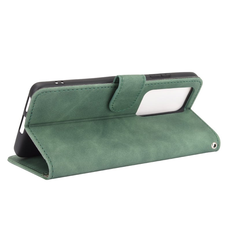 BURAQ Case Cover For Huawei P40 Pro Solid Color Skin Feel Magnetic Buckle Horizontal Flip Calf Texture PU Leather Case with Holder & Card Slots & Wallet(Green) - Image 3