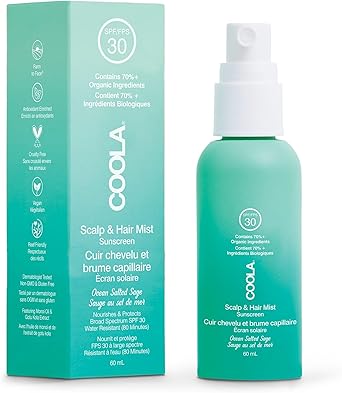 COOLA رذاذ واقي من الشمس لفروة الرأس والشعر Coola SPF 30 نباتي و70% عضوي يحمي فروة الرأس والشعر من الشمس مناسب لجميع أنواع الشعر - Image 2