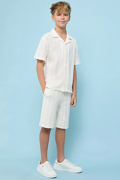 R&B Knitted Shorts with Drawstring Waist